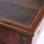 Antique Campaign English Leather Top Desk