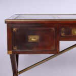 Antique Campaign English Leather Top Desk