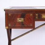 Antique Campaign English Leather Top Desk