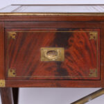 Antique Campaign English Leather Top Desk