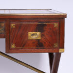 Antique Campaign English Leather Top Desk