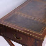 Antique Campaign English Leather Top Desk