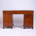 English Antique Campaign Leather Top Desk