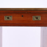 English Antique Campaign Leather Top Desk