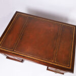 19th Century English Georgian Style Leather Top Partners Desk