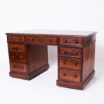 English 19th Century Leather Top Desk