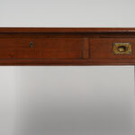 Antique English British Colonial Leather Top Desk