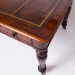 English Antique Leather Top Library or Writing Table