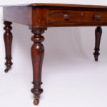 English Antique Leather Top Library or Writing Table