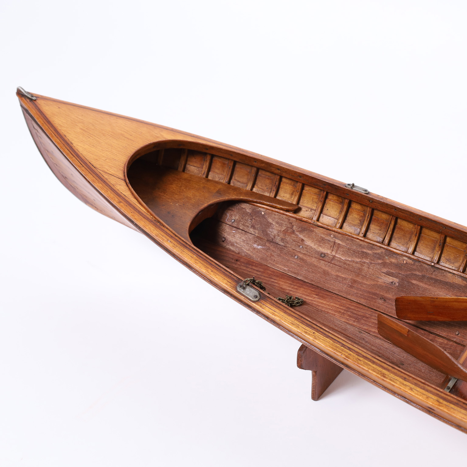 Antique English Wooden Skiff Model