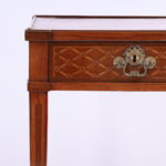 Antique French Neoclassic Two Drawer Inlaid Writing Desk