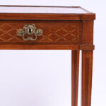 Antique French Neoclassic Two Drawer Inlaid Writing Desk