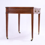 Antique French Neoclassic Two Drawer Inlaid Writing Desk