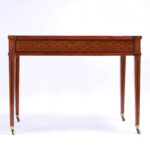 Antique French Neoclassic Two Drawer Inlaid Writing Desk