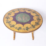 19th Century French Paint Decorated Tilt Top Wine Tasting Table