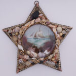 Group of Three Antique British Colonial Star Form Sailors Valentines