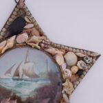 Group of Three Antique British Colonial Star Form Sailors Valentines