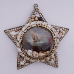 Group of Three Antique British Colonial Star Form Sailors Valentines