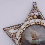 Group of Three Antique British Colonial Star Form Sailors Valentines