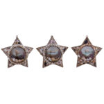 Group of Three Antique British Colonial Star Form Sailors Valentines