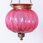 Two Antique Colorful Smoke Bell Light Fixtures, Priced Individually