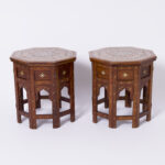 Pair of Antique Anglo Indian Inlaid Stands