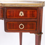 Antique Louis XVI Style French Demi Lune Leather Top Desk