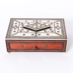 Moroccan Bone and Wood Antique Sewing Box