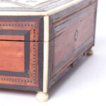 Moroccan Bone and Wood Antique Sewing Box