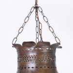 Antique Moroccan Hanging Brass Lantern or Light Fixture