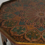 Octagonal Antique Moroccan Painted Coffee Table