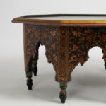 Octagonal Antique Moroccan Painted Coffee Table