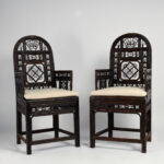 Pair of Antique Chinese Brighton Pavilion Style Bamboo Chairs