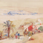 Pair of Antique Orientalist Watercolors by Emile Boivin