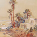 Pair of Antique Orientalist Watercolors by Emile Boivin