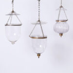 Antique Group of Three Smoke Bell Light Fixtures