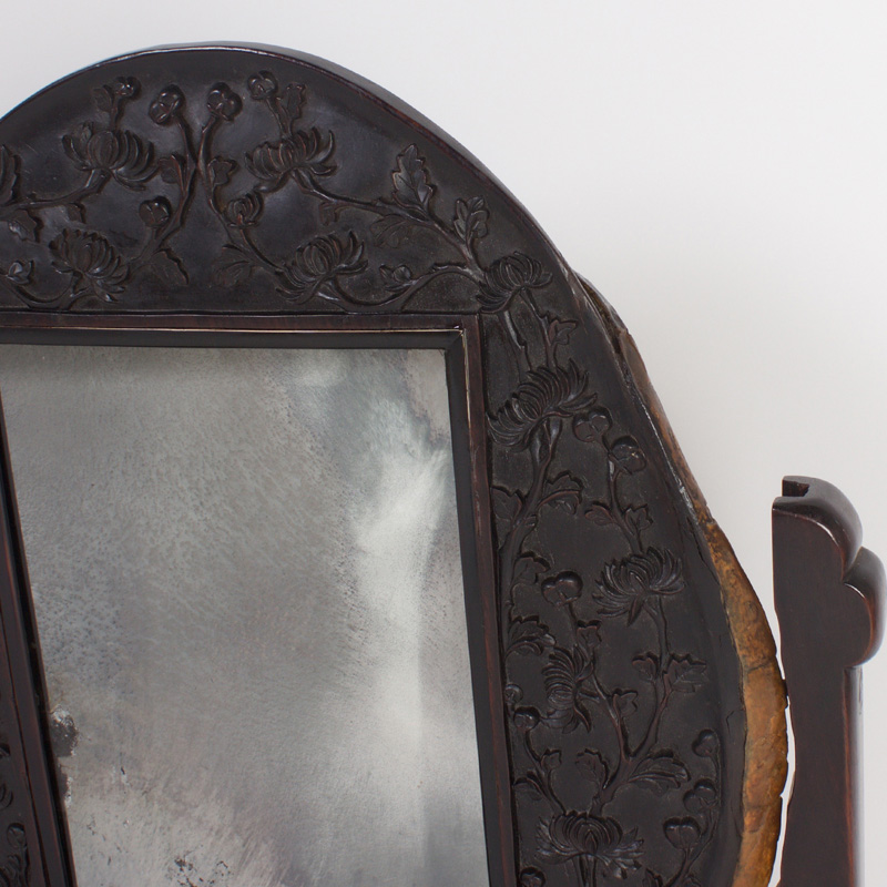 Rare, Antique Chinese Turtle Shell Vanity Mirror
