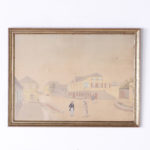 Rare Folky Watercolor Drawings on Paper by L.J. Harboe, Priced Individually