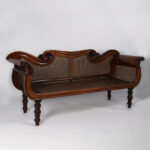 West Indies Carved and Caned Antique Settee or Sofa