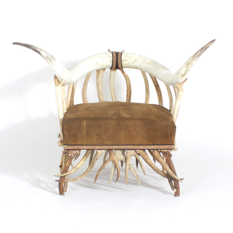Pair of Horn and Antler Arm Chairs