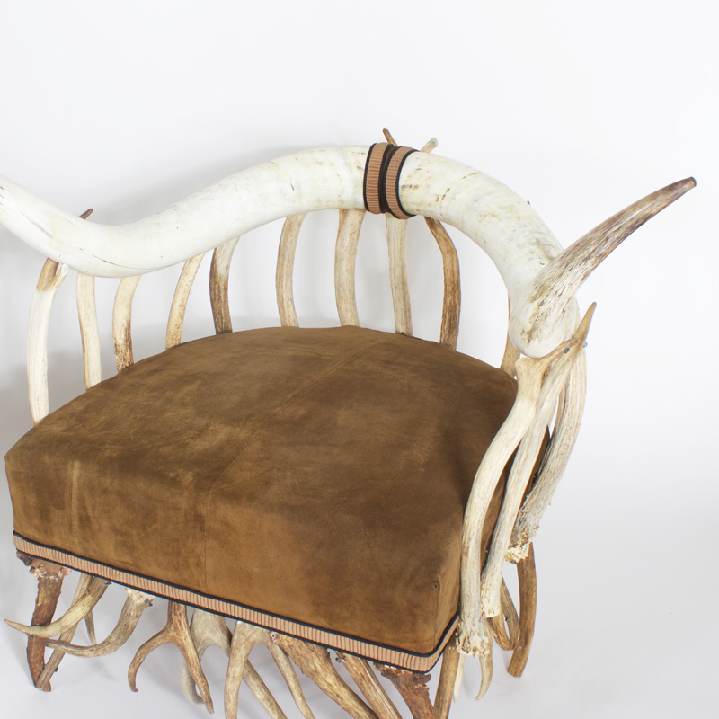 Pair of Horn and Antler Arm Chairs