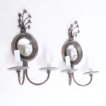 Pair of Antique Mirrored Wall Sconces with Stars