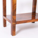 Period French Art Deco Two Tiered Walnut Table