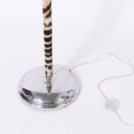 Zebra Hide Art Deco Torchiere or Floor Lamp