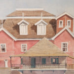 Watercolor of Tropical Architecture in the Bahamas by William Henry