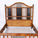 Vintage British Colonial Style Bamboo Queen Bed Frame by Baker