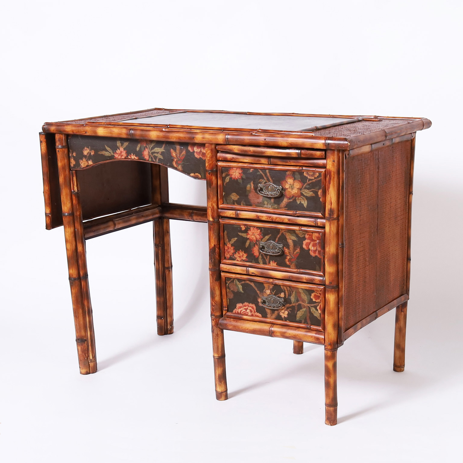 Antique English Bamboo Desk or Writing Table