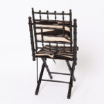 Pair of Antique French Faux Bamboo Chairs with Zebra