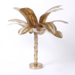 British Colonial Brass Palm Tree Sculpture