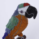 Glass Beaded Parrot Sculpture